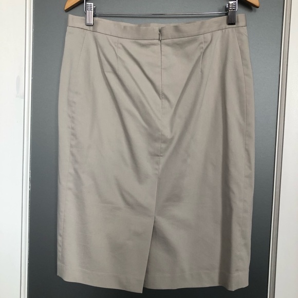 Ann Taylor Cotton Blend Tan Pencil Suit Skirt - Picture 7 of 9